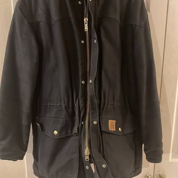 Carhartt 1997 CQ7005 Arctic Ranch Coat Quilt Lined Size Large In Black - Picture 6 of 14